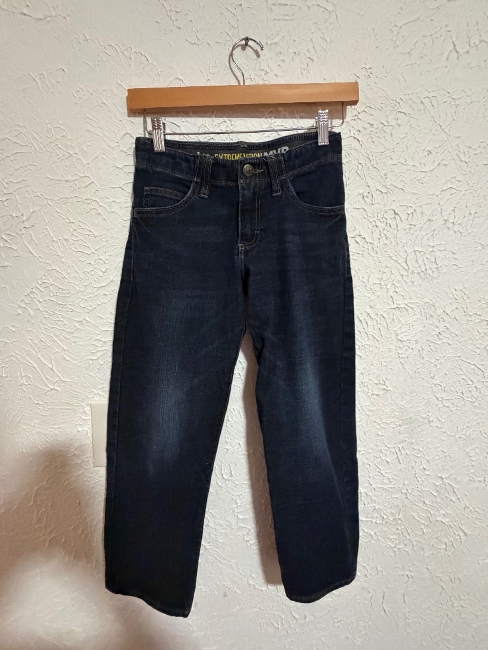Lee Boys Dark Wash Jeans 10 Regular Extreme Motion MVP Stretch